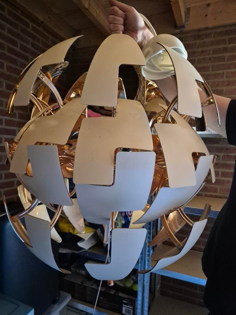 IKEA PS 2014 Hanglamp - Wit/Koper - Uitschuifbaar, Huis en Inrichting, Gebruikt, Ophalen of Verzenden, Metaal, Modern, Scandinavisch