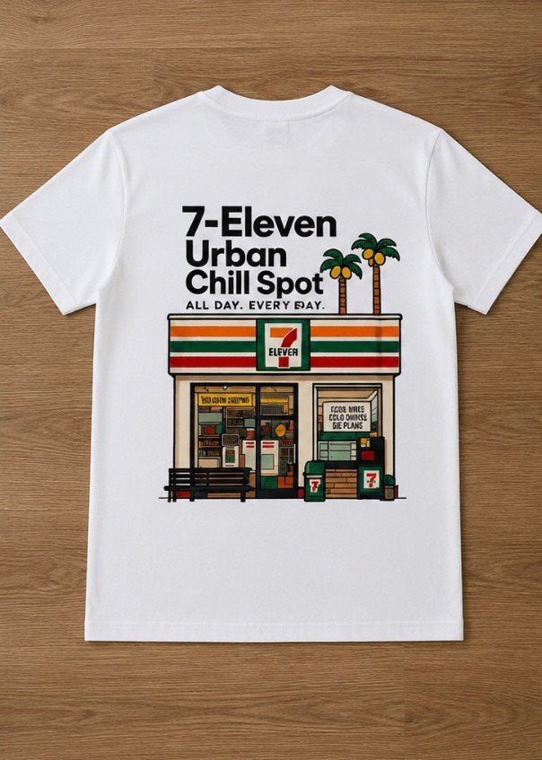 7-Eleven Urban Chill Spot T-shirt, Ophalen of Verzenden, Nieuw, Overige maten, Wit
