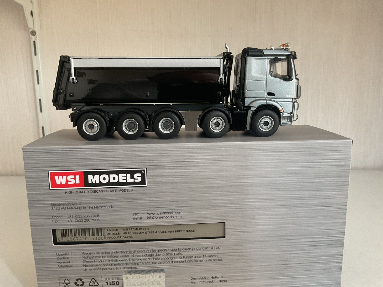Wsi Mercedes Benz arocs kipper 10x4, Ophalen of Verzenden, Zo goed als nieuw, Bus of Vrachtwagen, Wsi