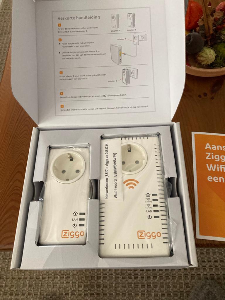 Ziggo Wifi Booster / Powerline Adapter Set, Ophalen of Verzenden, Nieuw