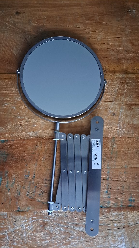 Spiegel, Huis en Inrichting, Woonaccessoires | Spiegels, Ophalen, Minder dan 50 cm, Rond, Zo goed als nieuw