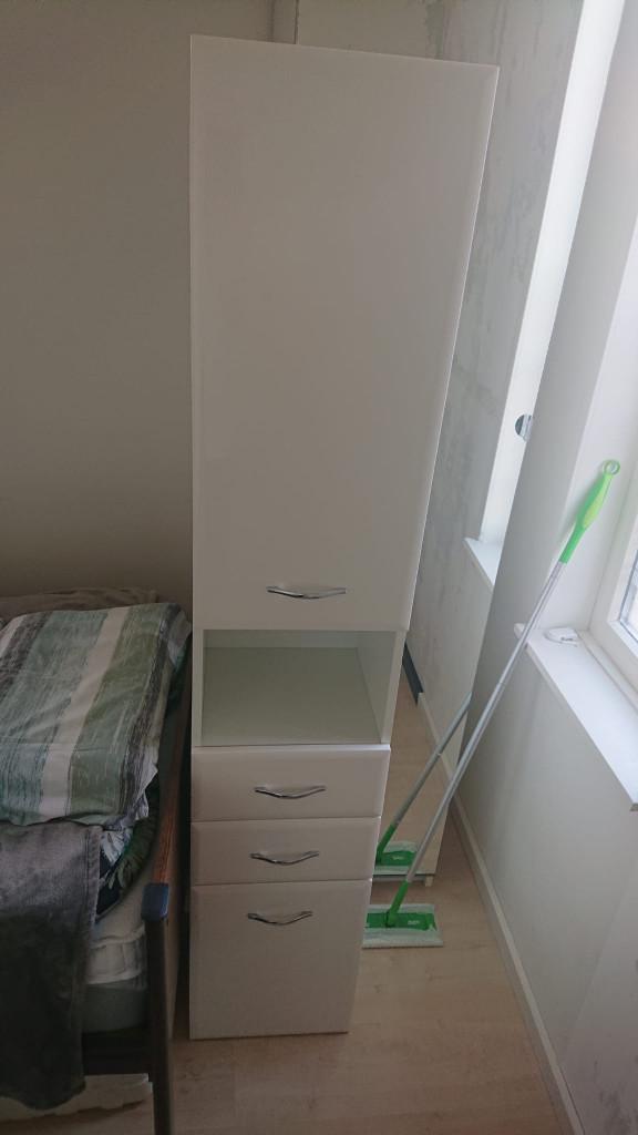 Badkamerkastje, Huis en Inrichting, Badkamer | Badkamermeubels, Ophalen, (Half)hoge kast, Minder dan 50 cm, Zo goed als nieuw