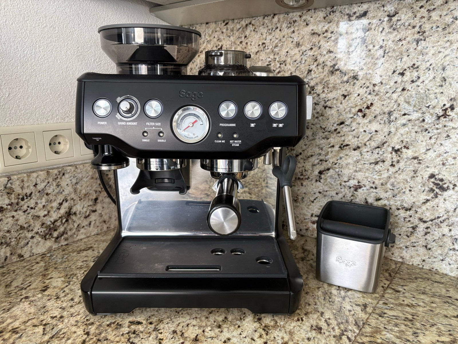 Sage Barista Express, Afneembaar waterreservoir, Espresso apparaat, Zo goed als nieuw, 2 tot 4 kopjes