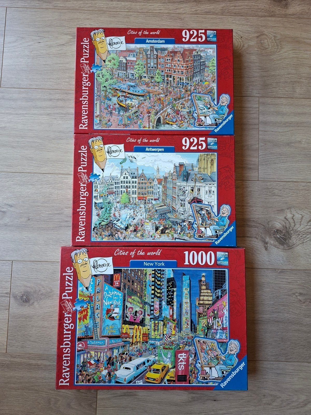 Ravensburger Cities of the World Puzzels (3 stuks), Ophalen of Verzenden, 500 t/m 1500 stukjes, Gebruikt