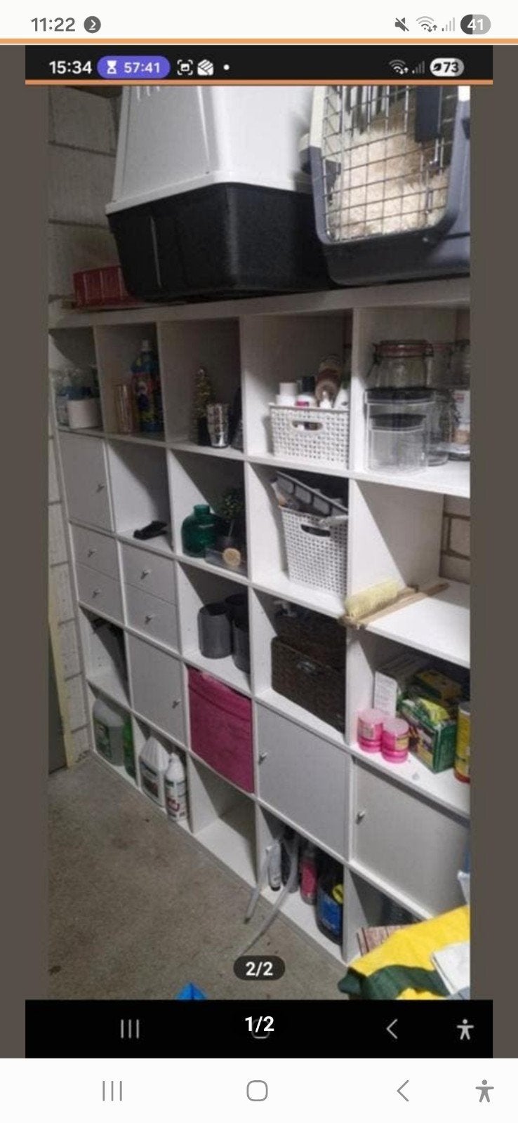 Witte ikea kallax vakkenkast, Huis en Inrichting, Ophalen, Gebruikt, 150 tot 200 cm, 25 tot 50 cm