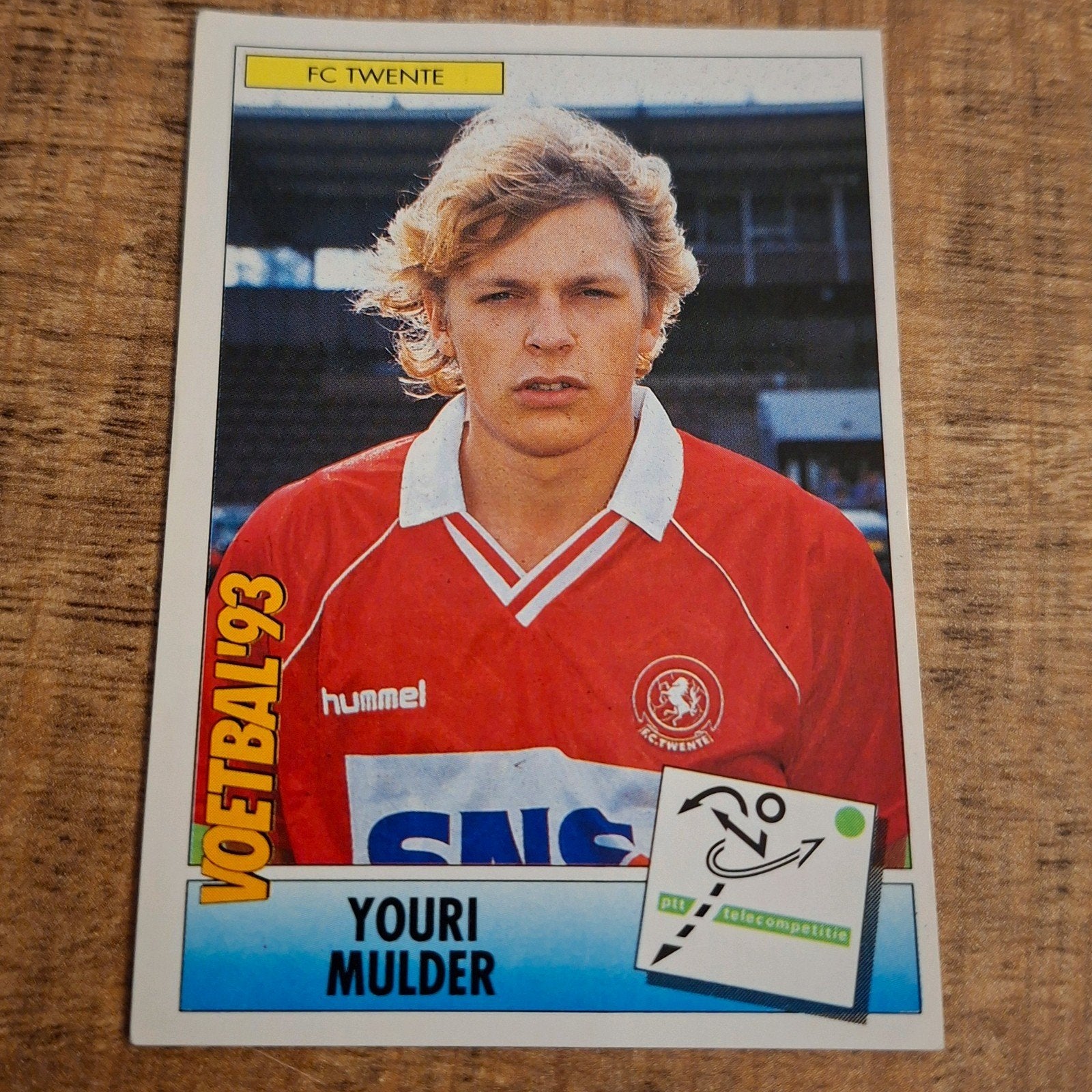FC Twente Panini Voetbal 1993 - Youri Mulder, Ophalen of Verzenden, Zo goed als nieuw, F.C. Twente, Poster, Plaatje of Sticker