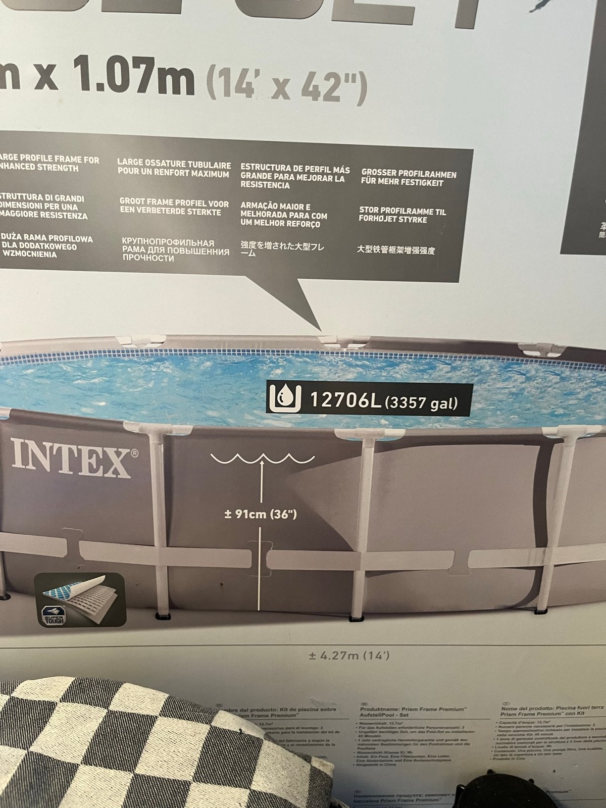 Intex Prism Frame Premium Pool Set 4.27m x 1.07m, Tuin en Terras, Zwembaden, 80 tot 120 cm, Rond, Ophalen of Verzenden, 300 cm of meer
