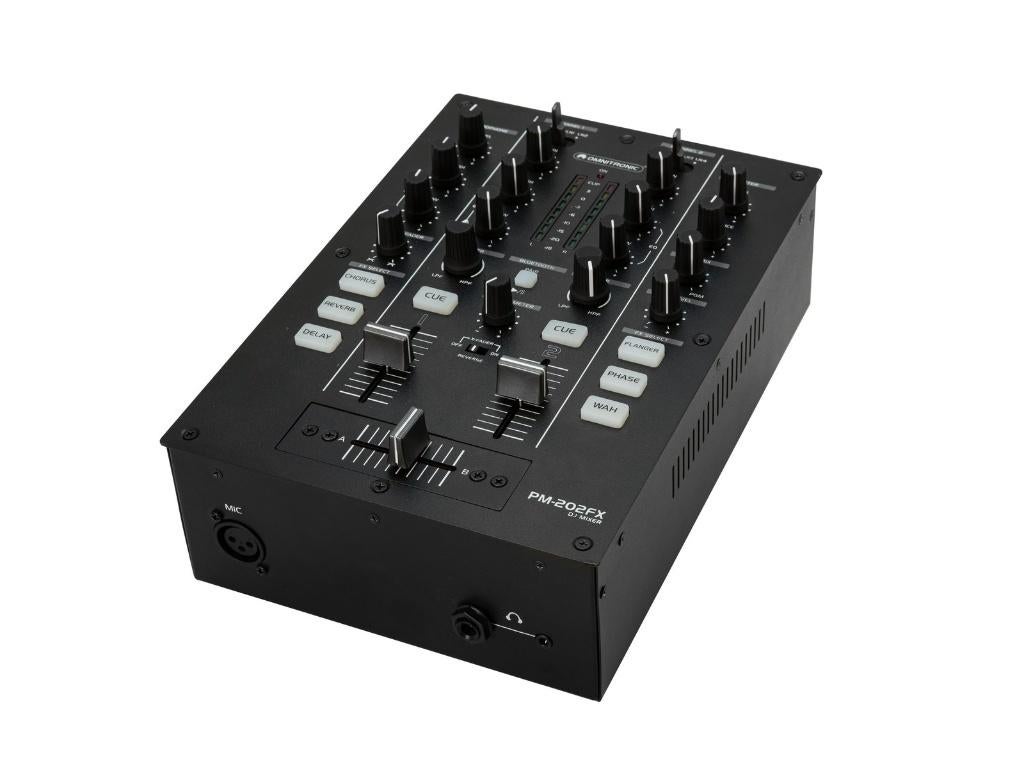 OMNITRONIC PM-202FX 2-Channel DJ Mixer with Filter, FX, ., Minder dan 5 kanalen, Nieuw, Microfooningang