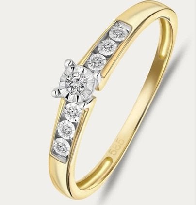 Verlovingsring, Sieraden, Tassen en Uiterlijk, Ringen, Ophalen, 18 tot 19, Geel, Zo goed als nieuw