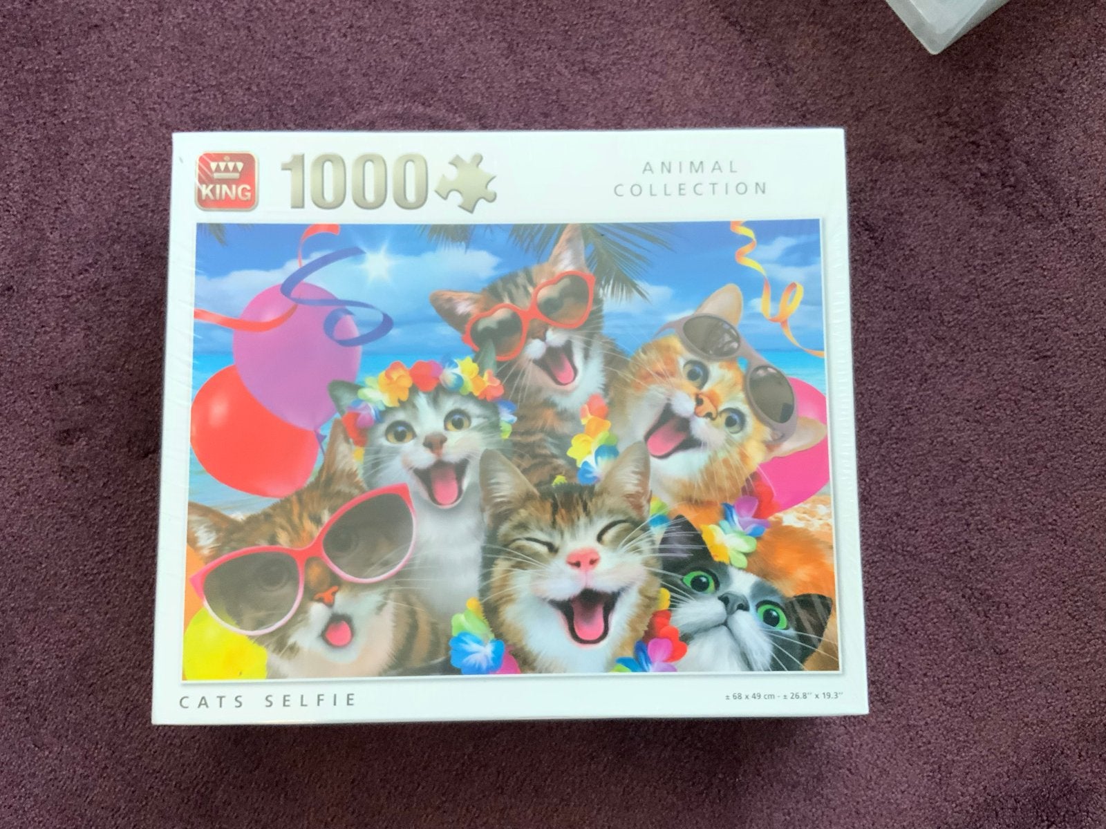 Nieuwe King Legpuzzel 1000 stukjes - Cats Selfie, Ophalen of Verzenden, 500 t/m 1500 stukjes, Nieuw, Legpuzzel