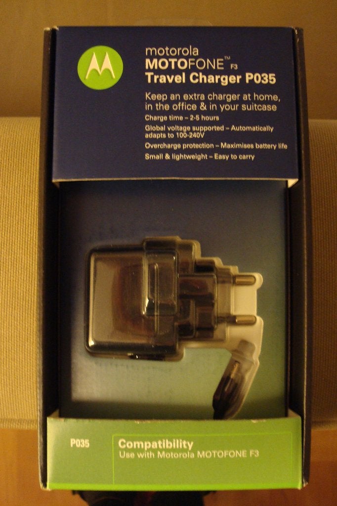 Motorola oplader F3 / W220, Ophalen of Verzenden, Nieuw, Motorola