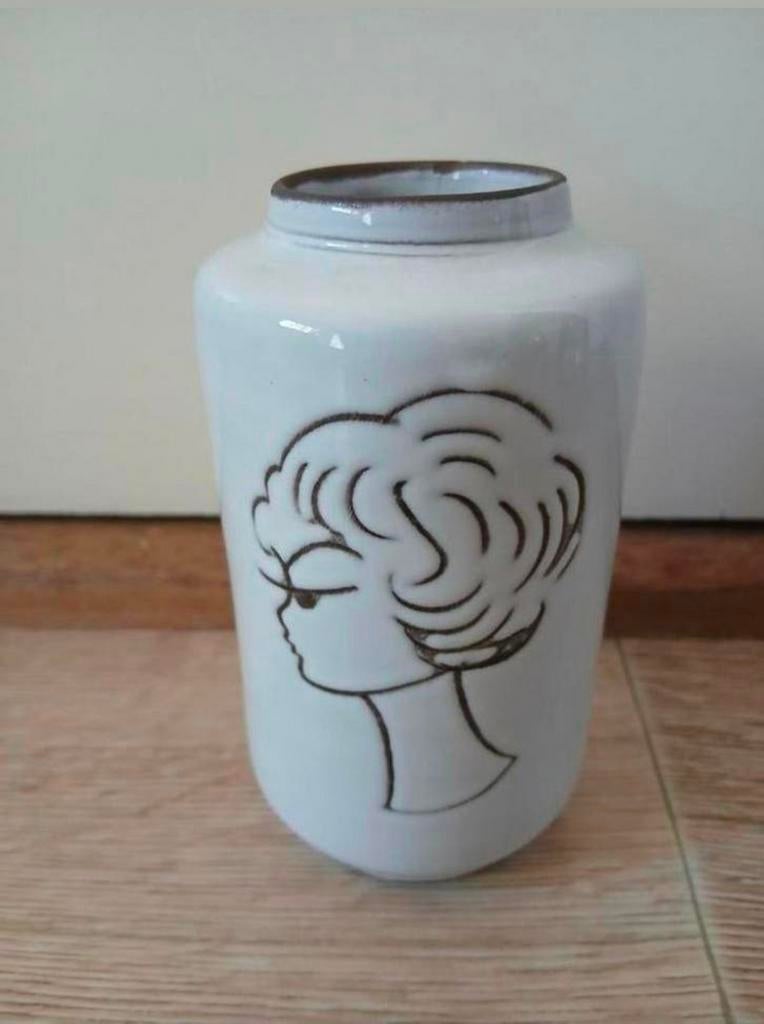 Vintage Boonstra Vaasje met Dame - Jaren 50, Antiek en Kunst, Ophalen of Verzenden