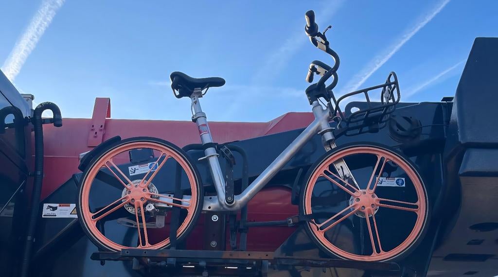Hunterproof camping-/stationsfiets met oranje velgen, Ophalen, Gebruikt, Overige merken