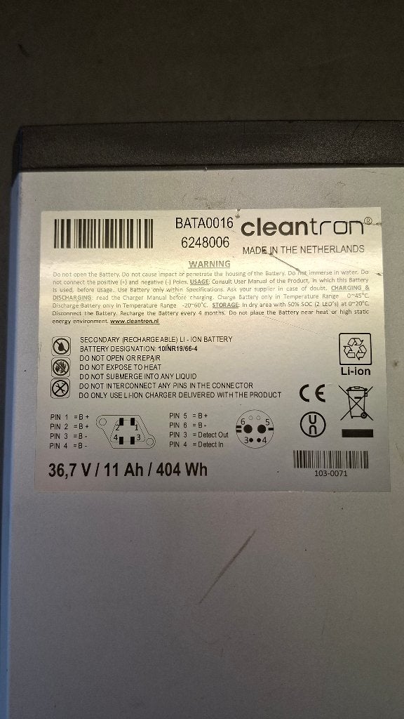 2x Cleantron BATA 0016 fiets accu duo fietsaccu. DEFECT!!, Overige merken, Gebruikt, ,, Ophalen of Verzenden