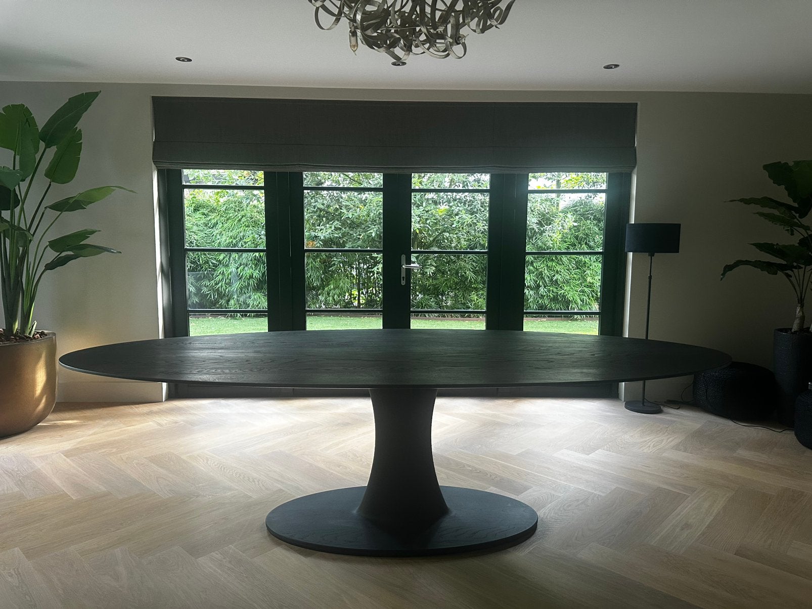 Eiken eettafel Nova, charcoal black gedisseld 280x120, Huis en Inrichting, Ophalen, 100 tot 150 cm, Eikenhout, 200 cm of meer