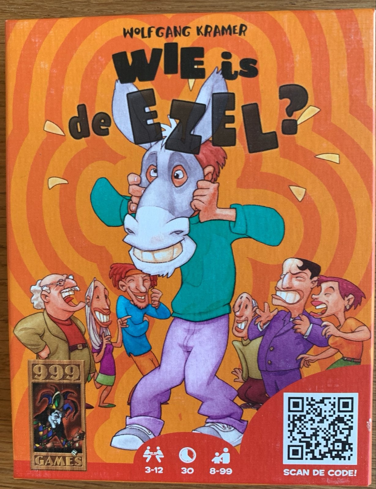 Wie is de Ezel? Kaartspel - In zeer goede staat, compleet, Drie of vier spelers, Ophalen of Verzenden, Zo goed als nieuw, 999 Games