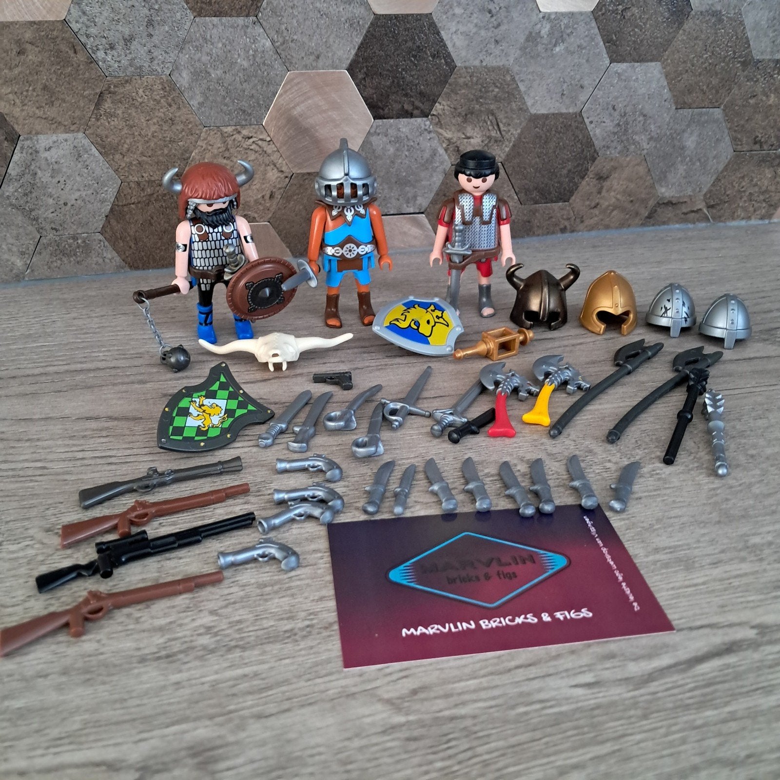 Playmobil 3 figuren en veel accessoires, Gebruikt, Losse onderdelen, Brandstätterstr. 2-10, 90513 Zirndorf, Duitsland, Ophalen of Verzenden