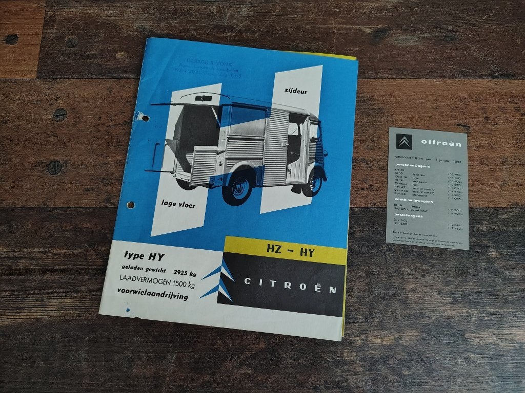 Folder: Citroen HZ - HY Bus (1961), Verzenden, Gelezen, Overige merken