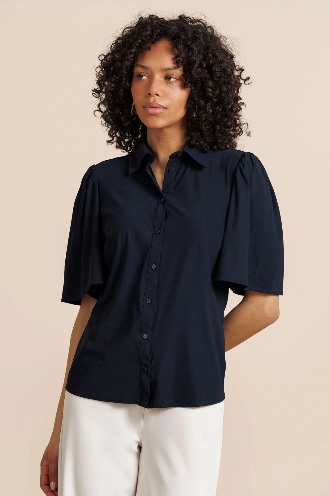 Studio anneloes poppy butterfly blouse M donkerblauw, Kleding | Dames, Maat 38/40 (M), Blauw, Ophalen of Verzenden, Zo goed als nieuw