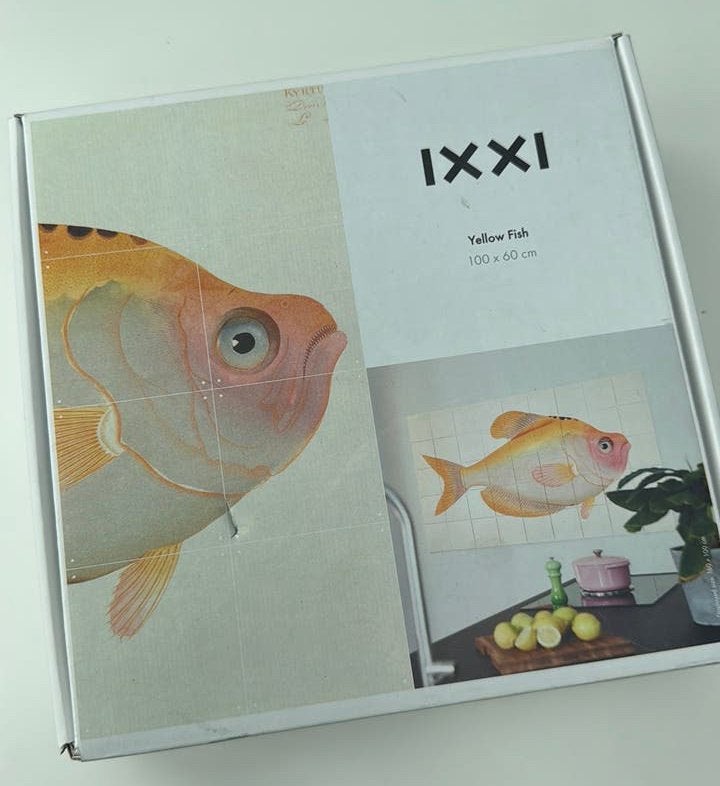 IXXI Yellow Fish Wanddecoratie 100x60 cm - Compleet in doos, Gebruikt, Geel, Decoratieobject, Ophalen of Verzenden