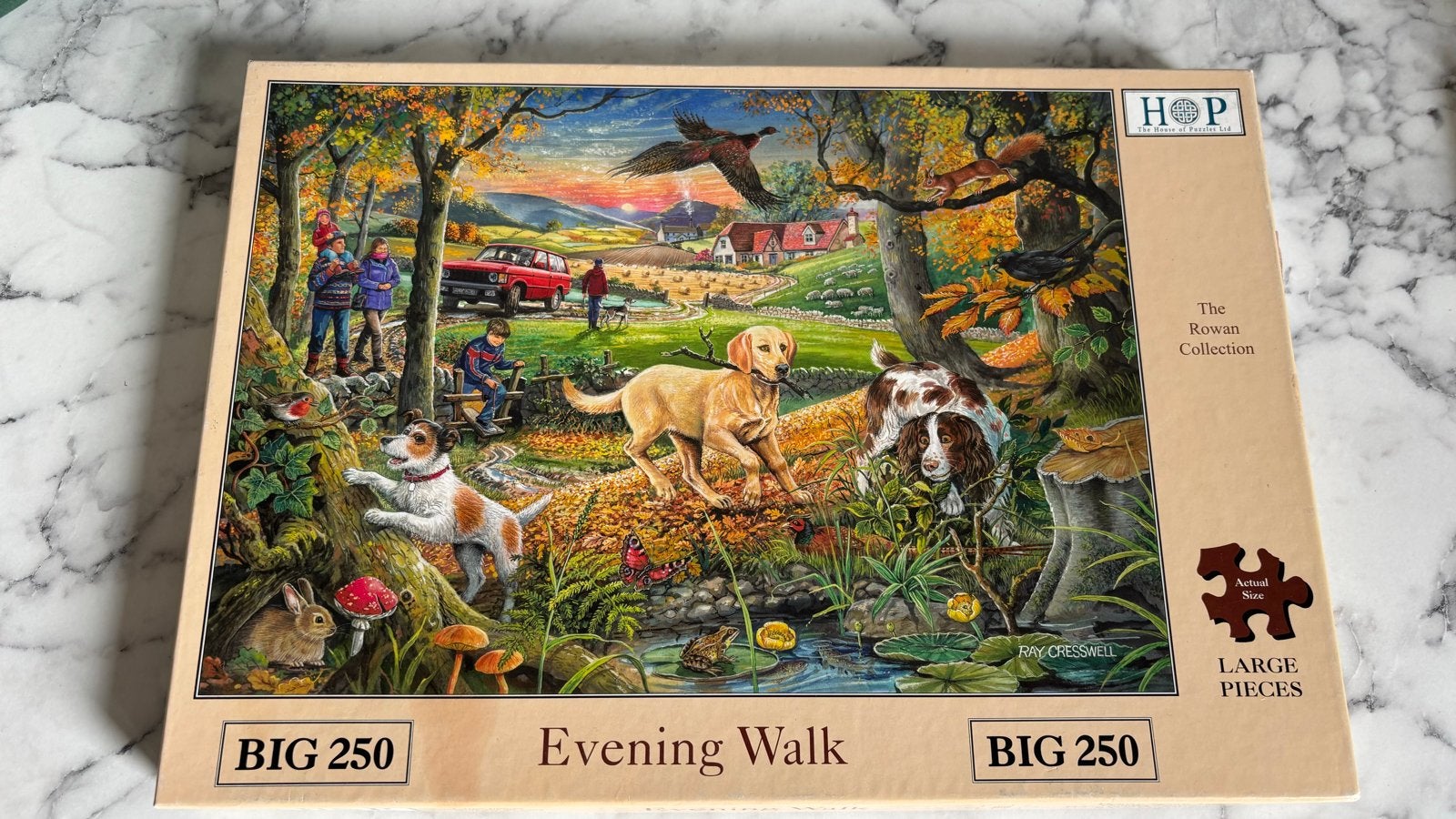 HOP Legpuzzel 'Evening Walk' - 250 Grote Stukken, Een of twee spelers, Ophalen of Verzenden, Gebruikt