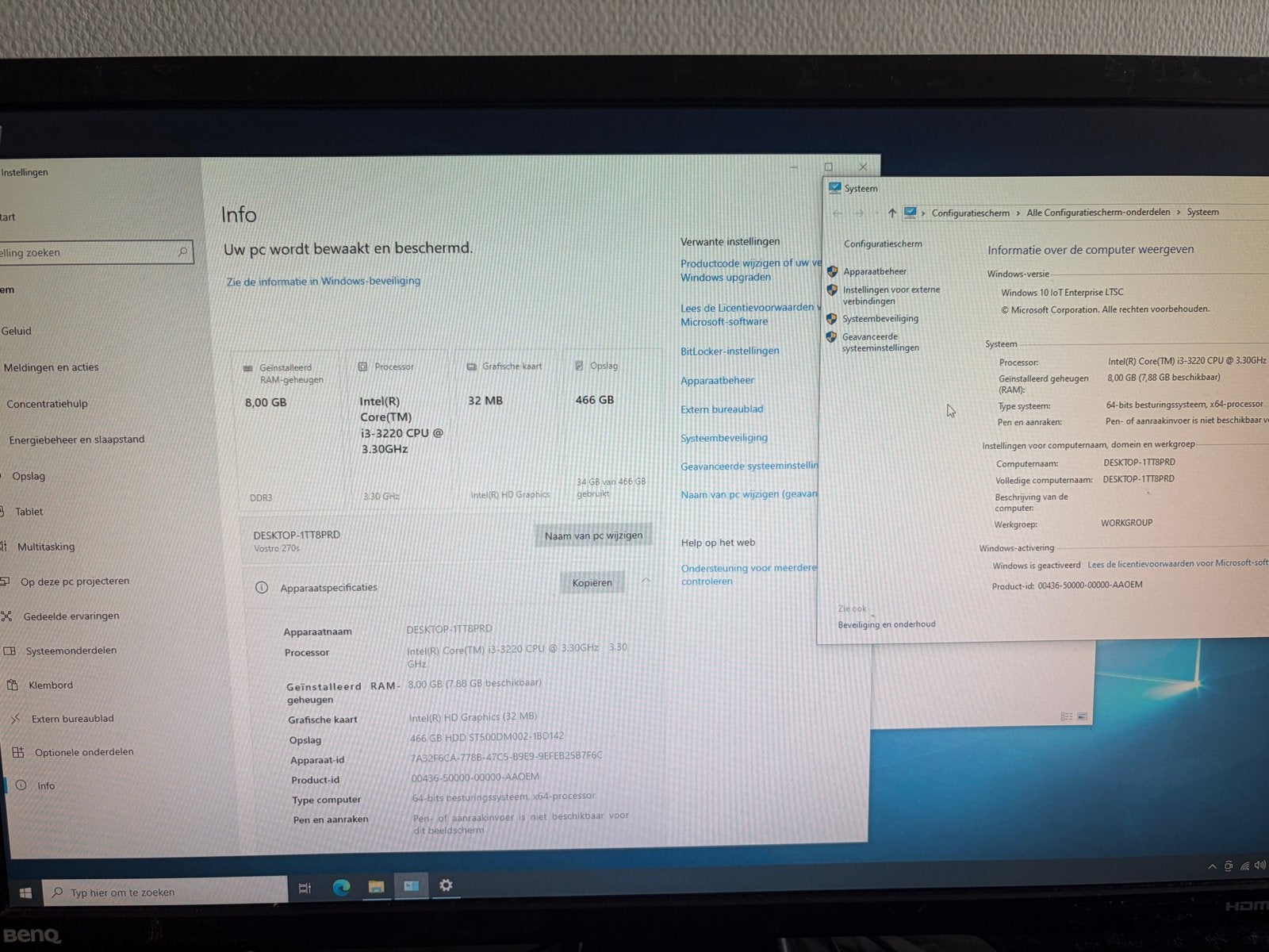 Dell Vostro Complete PC - Intel Core i3, 8GB RAM, 466GB HDD, Ophalen, Gebruikt, HDD, 8 GB