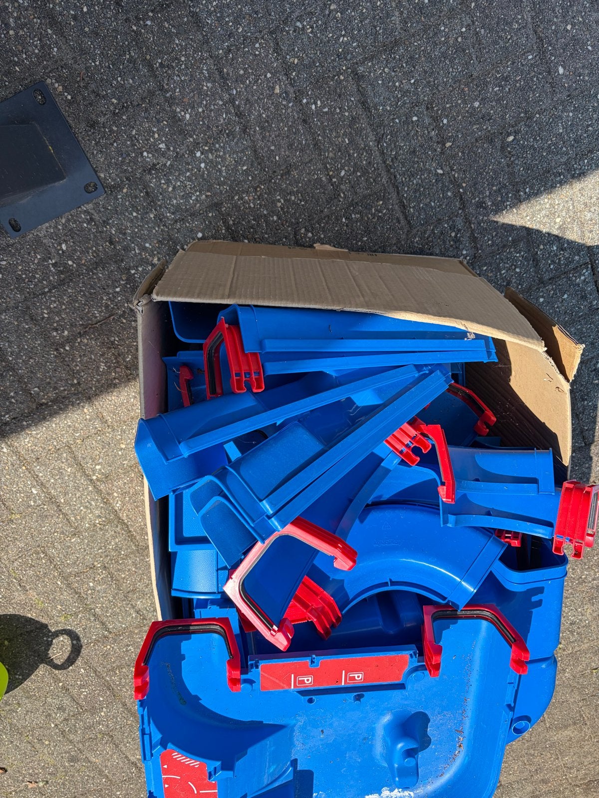Grote set blauwe speelgoedbaan inclusief accessoires, Ophalen, Gebruikt, Jongen of Meisje
