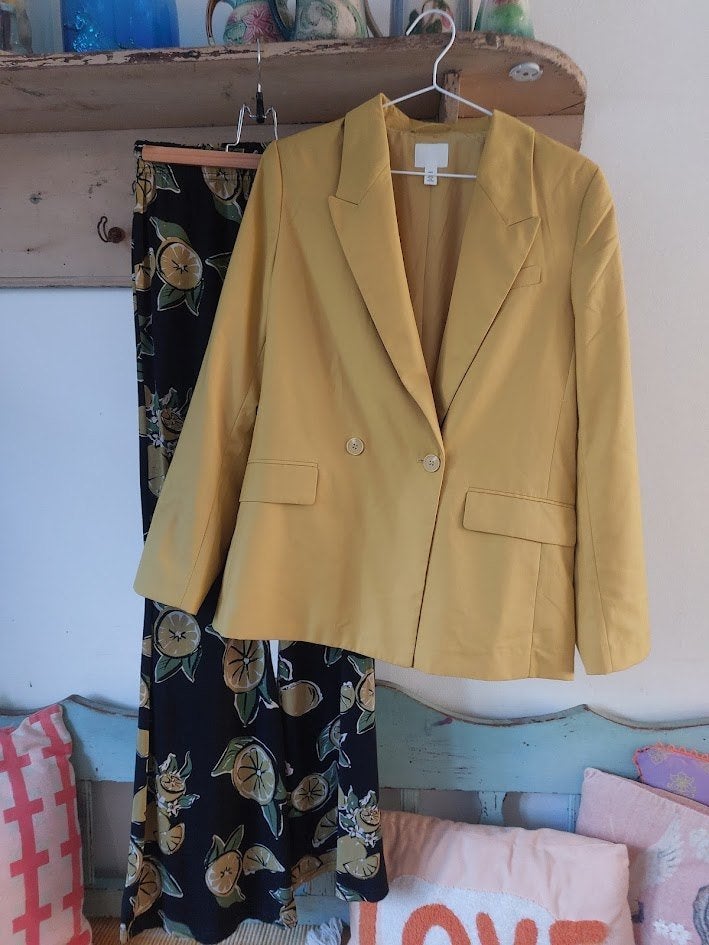 Colourful Rebel flared broek & H&M blazer  – Complete Set  S, Zwart, Colourful Rebel, Ophalen of Verzenden, Zo goed als nieuw