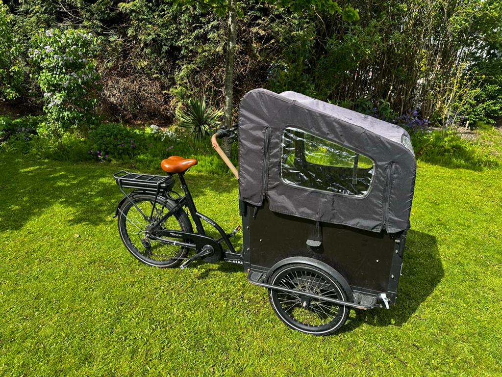 Troy Elektrische Bakfiets met Huif, Overige merken, Gebruikt, 3 kinderen, Elektrisch