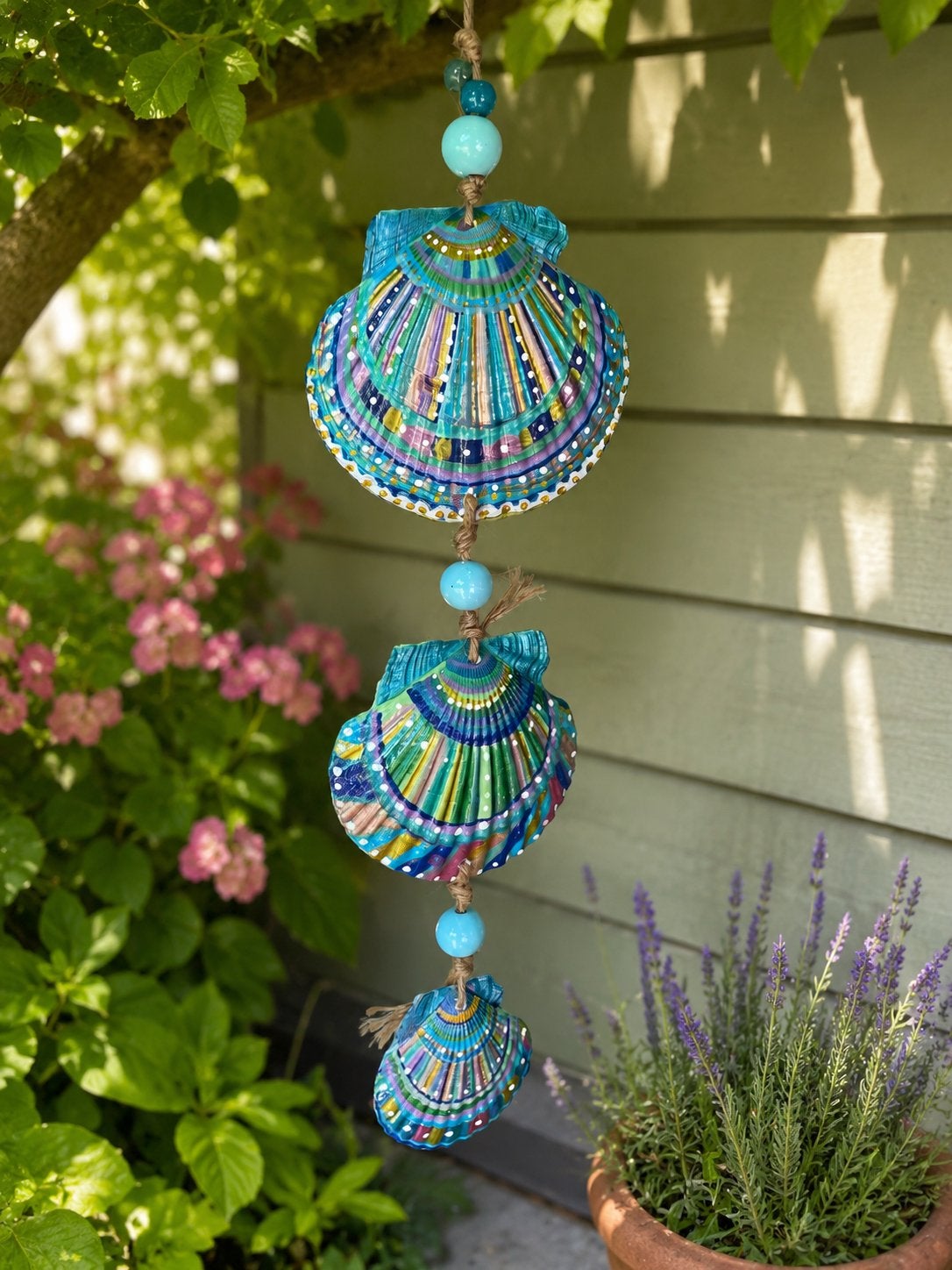 Handgemaakte Schelpenhanger, Meerkleurig, Boho, Nieuw, Ophalen of Verzenden