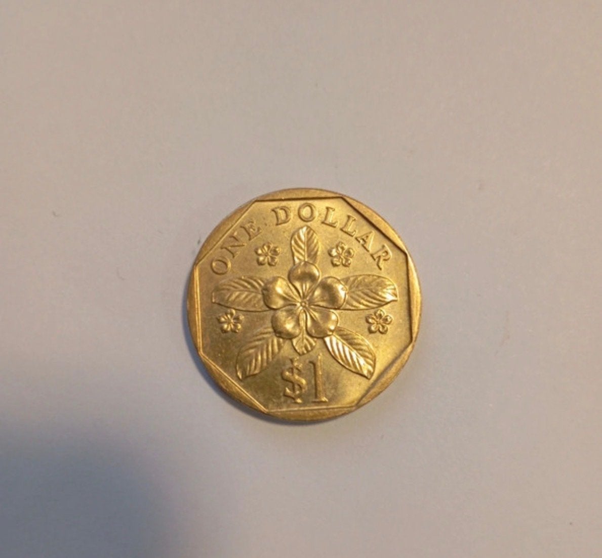 Singapore 1 Dollar Munt 1990 - Gouden Kleur, Verzenden, Zuidoost-Azië, Losse munt