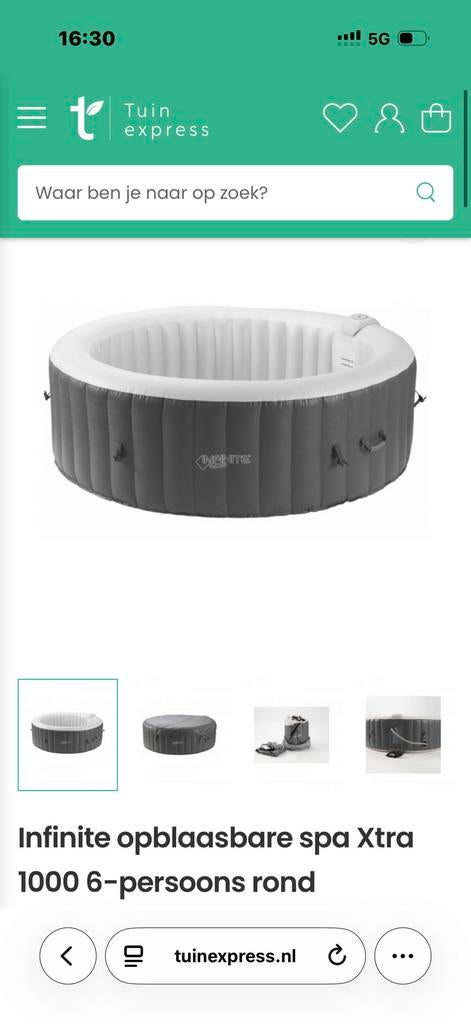 Jacuzzi Infinite spa opblaasbaar 6 personen, Tuin en Terras, Bubbelbaden en Hottubs, Ophalen, Nieuw, Filter, Opblaasbaar