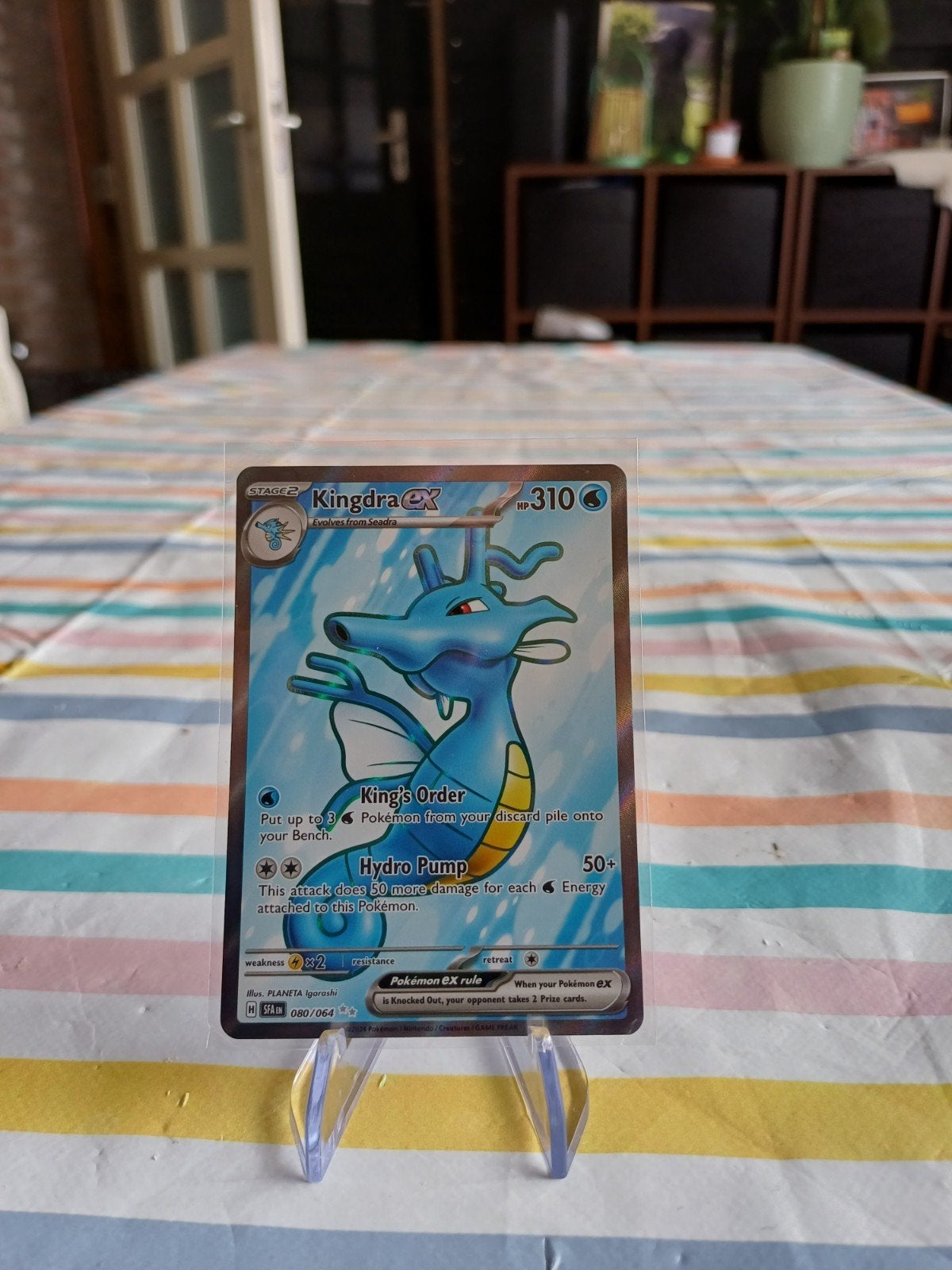 Kingdra EX Pokémon Kaart, Ophalen of Verzenden, Zo goed als nieuw, Losse kaart
