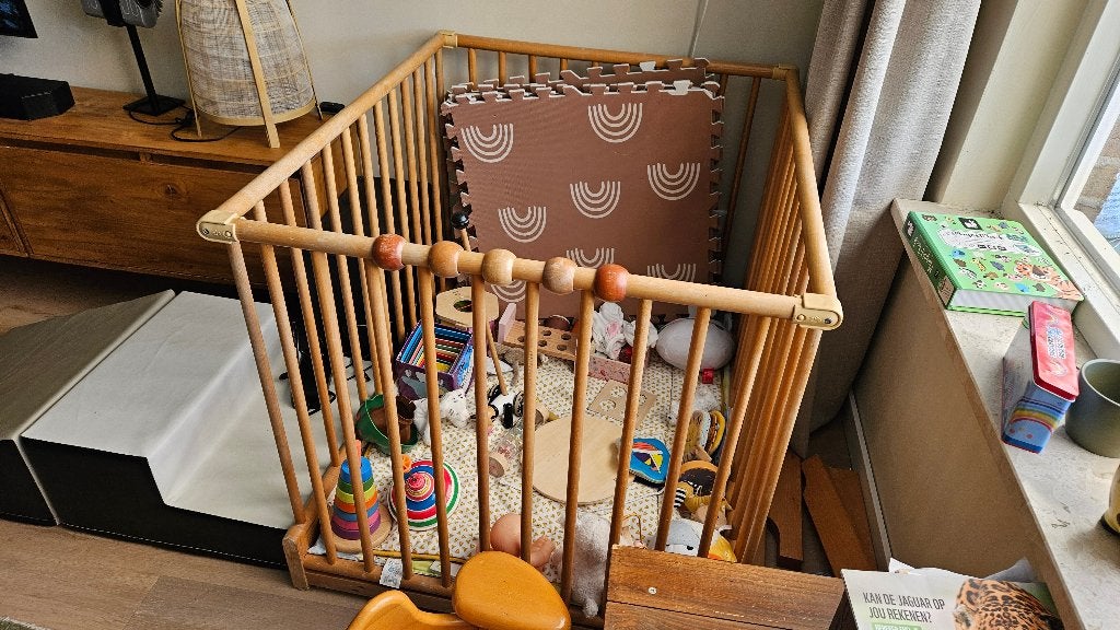 Baby box, Kinderen en Baby's, Boxen, Ophalen, Gebruikt, Vierkant, In hoogte verstelbaar