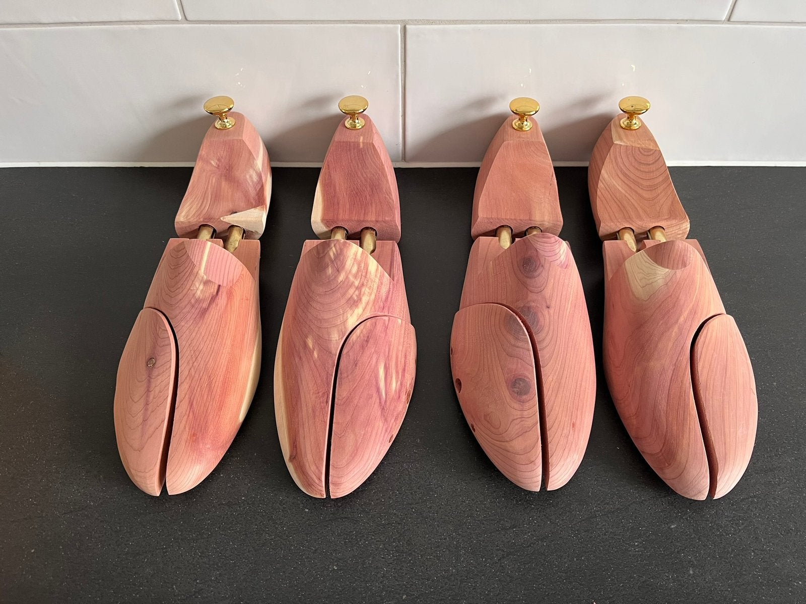 2 Paar cederhouten schoenspanners mt 41 tm 46 nieuw, Nieuw, Bruin, Cederhout, Overige typen