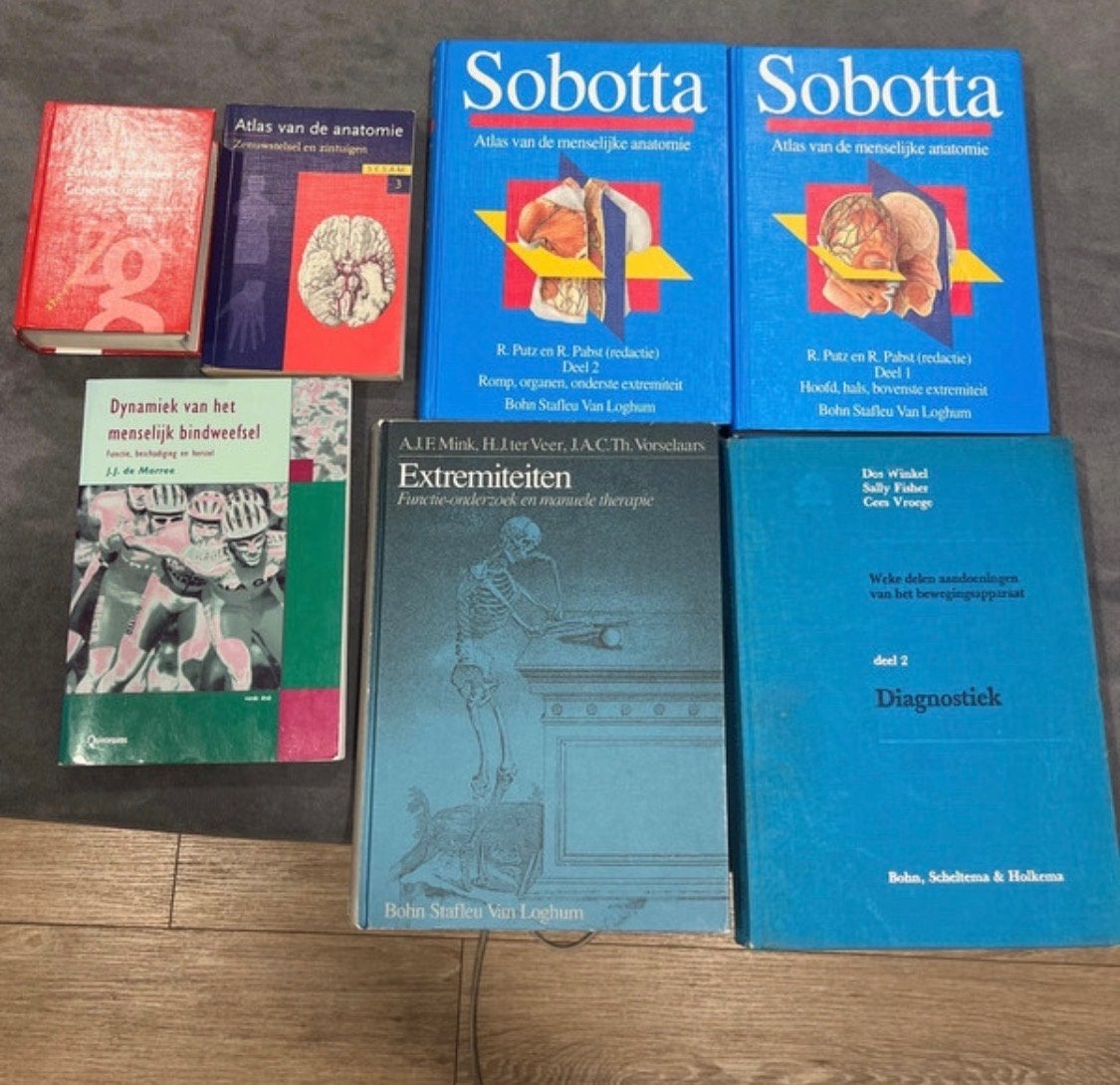Fysiotherapie studieboeken - Anatomie, Extremiteiten, Diagno, Ophalen of Verzenden, Beta, Gelezen, HBO
