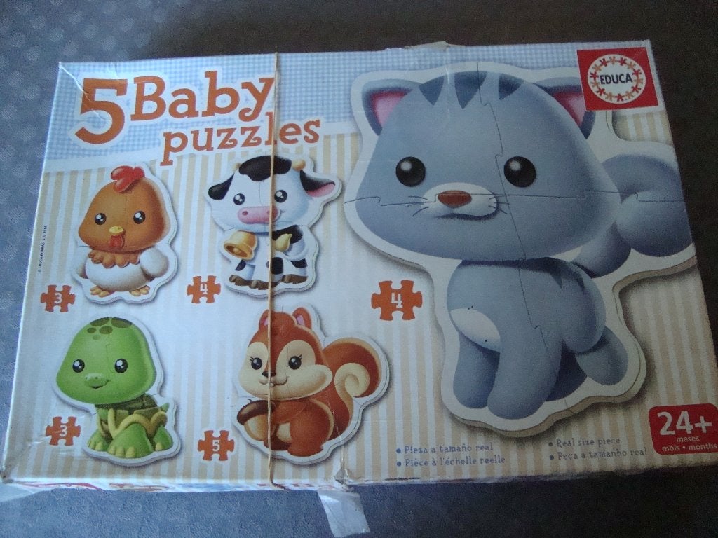 5 baby puzzels, Ophalen of Verzenden, Meer dan 50 stukjes, Zo goed als nieuw, 6 jaar of ouder