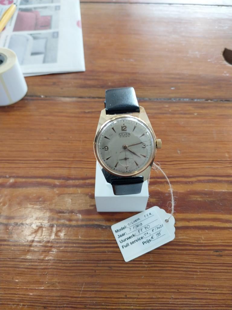 Vintage Heren Polshorloge - Silver 17R (ca. 1969), Sieraden, Tassen en Uiterlijk, Horloges | Heren, Gebruikt, Polshorloge, Overige merken