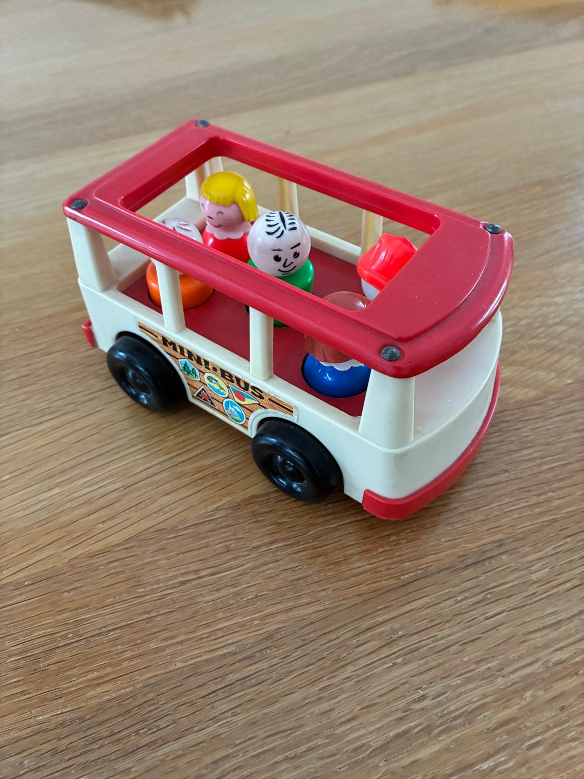 Vintage Fisher-Price Mini-Bus met figuren, Ophalen of Verzenden, Gebruikt