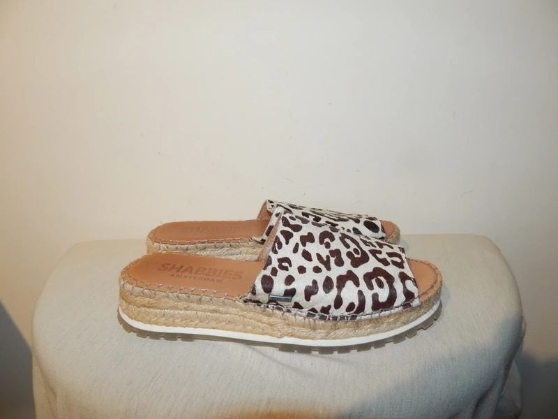 Shabbies Fred de la Bretoniere sandalen slippers animal36/37, Slippers, Overige kleuren, Shabbies Amsterdam, Verzenden