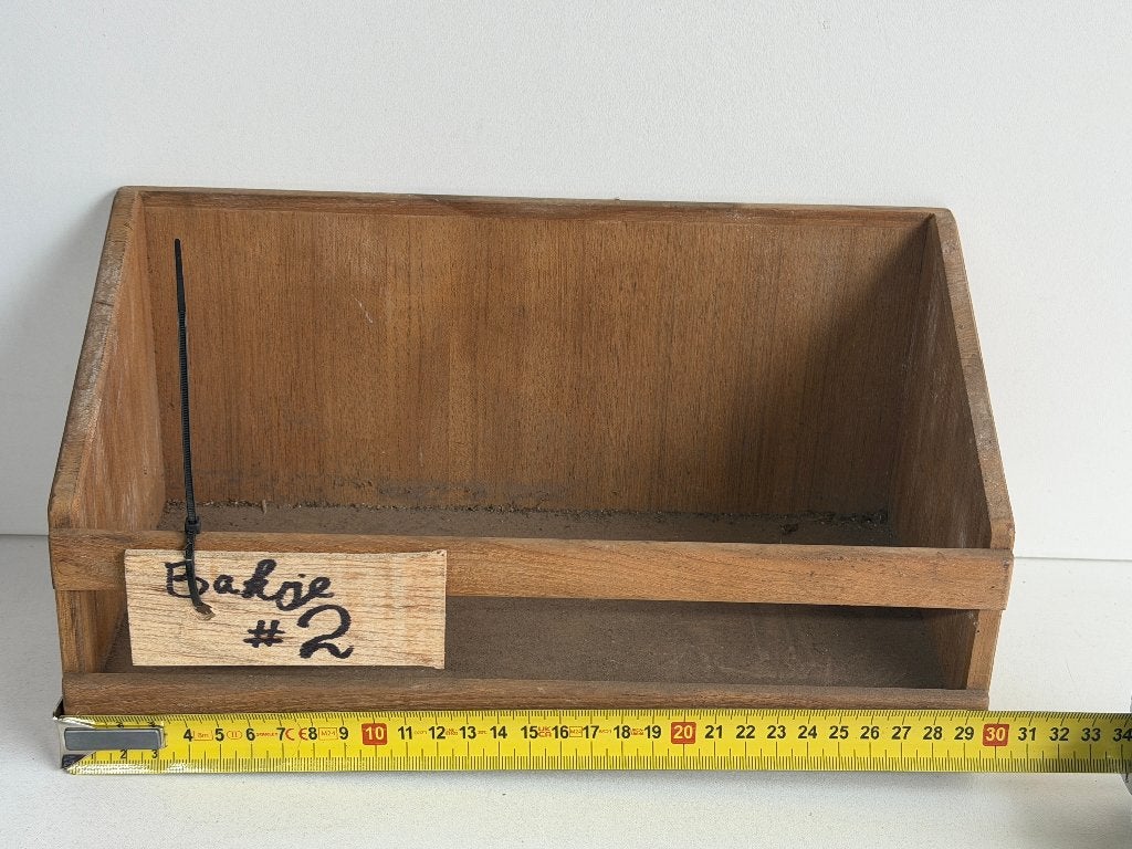 Teak bakje 30 cm, Ophalen of Verzenden, Gebruikt, Lijn of Blok