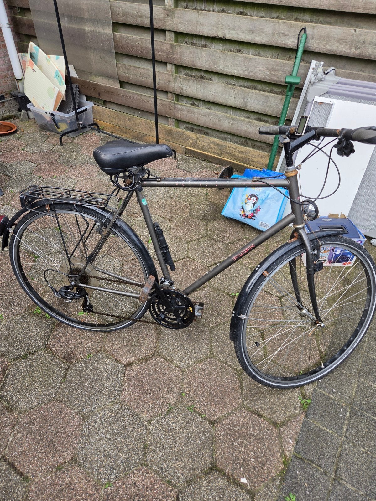Gebruikte Puch fiets met versnellingen, Gebruikt, Velgrem, Versnellingen, 53 tot 57 cm