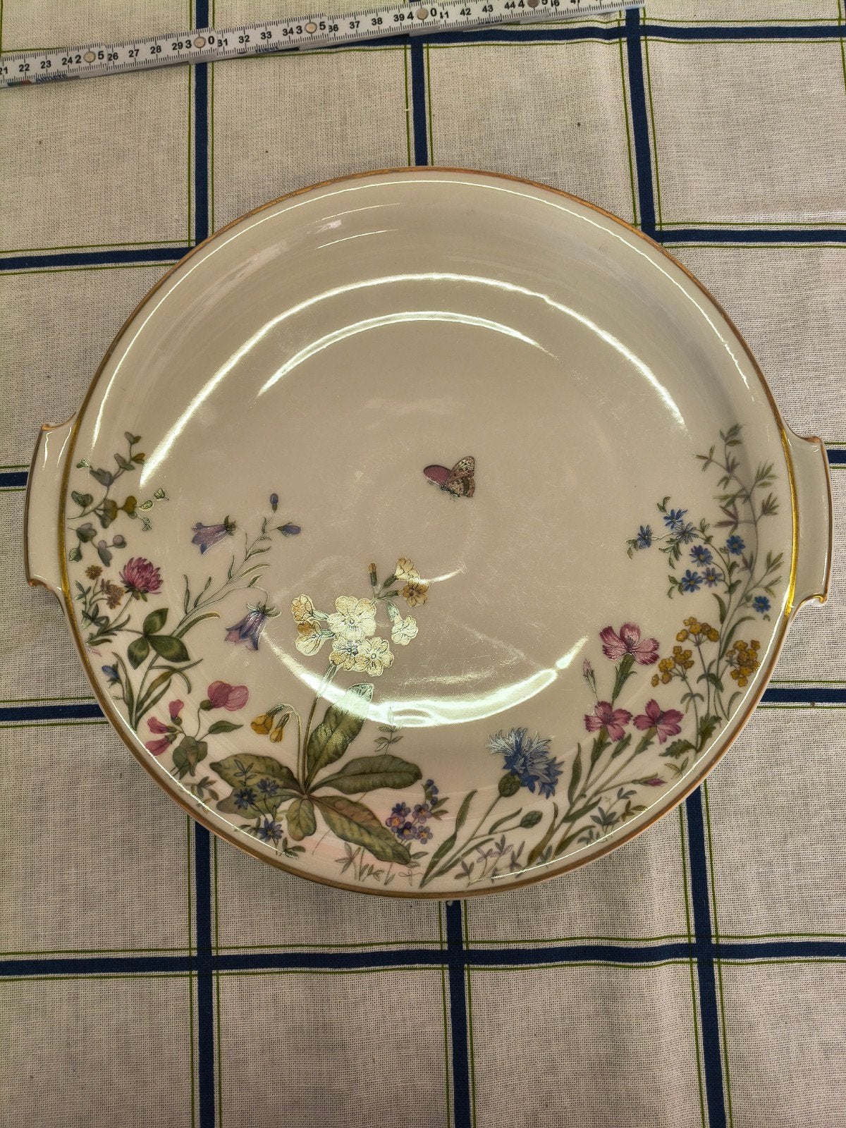 Krautheim Bavaria Grote Ronde Schaal met Bloemdecoratie, Ophalen of Verzenden