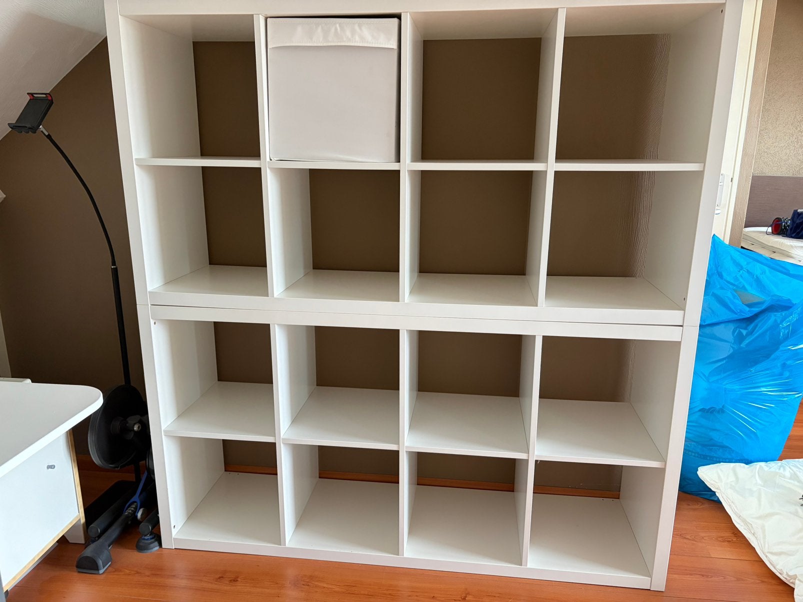 2x Witte Ikea kallax Kast met Vakken - Lichte Beschadiging, Ophalen, Gebruikt, 100 tot 150 cm, 150 tot 200 cm