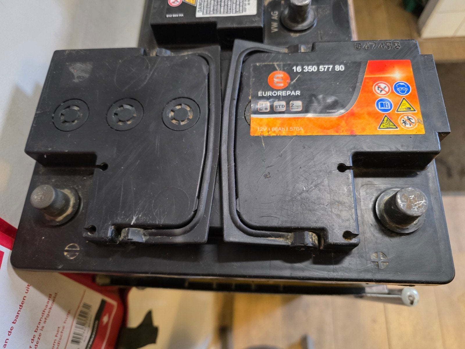 Eurorepar 12v 66ah 570a auto accu, ., Gebruikt, ., .