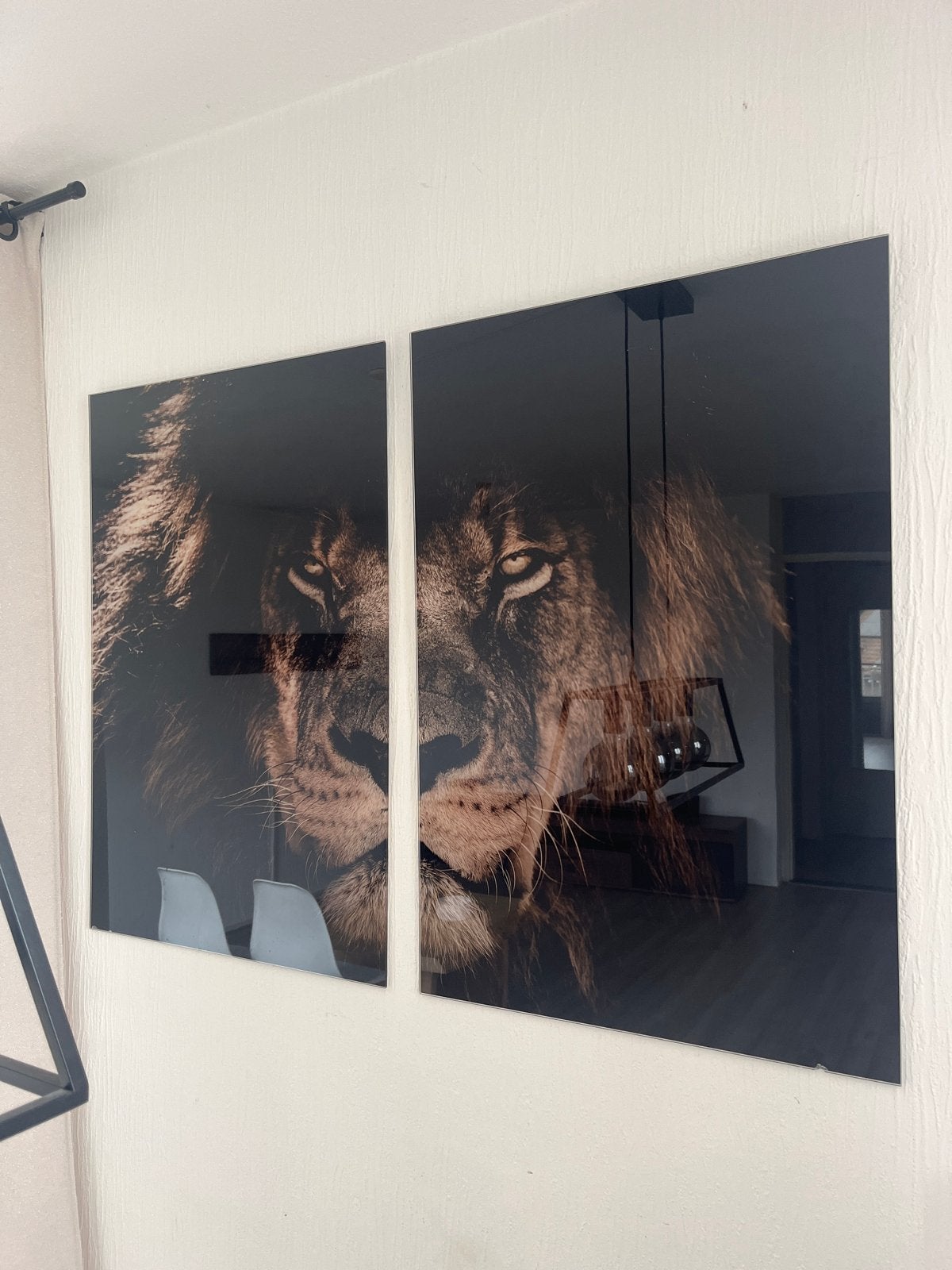 2-delige Wanddecoratie van glas, Huis en Inrichting, Ophalen, 75 – 100, 50 tot 75 cm, Print