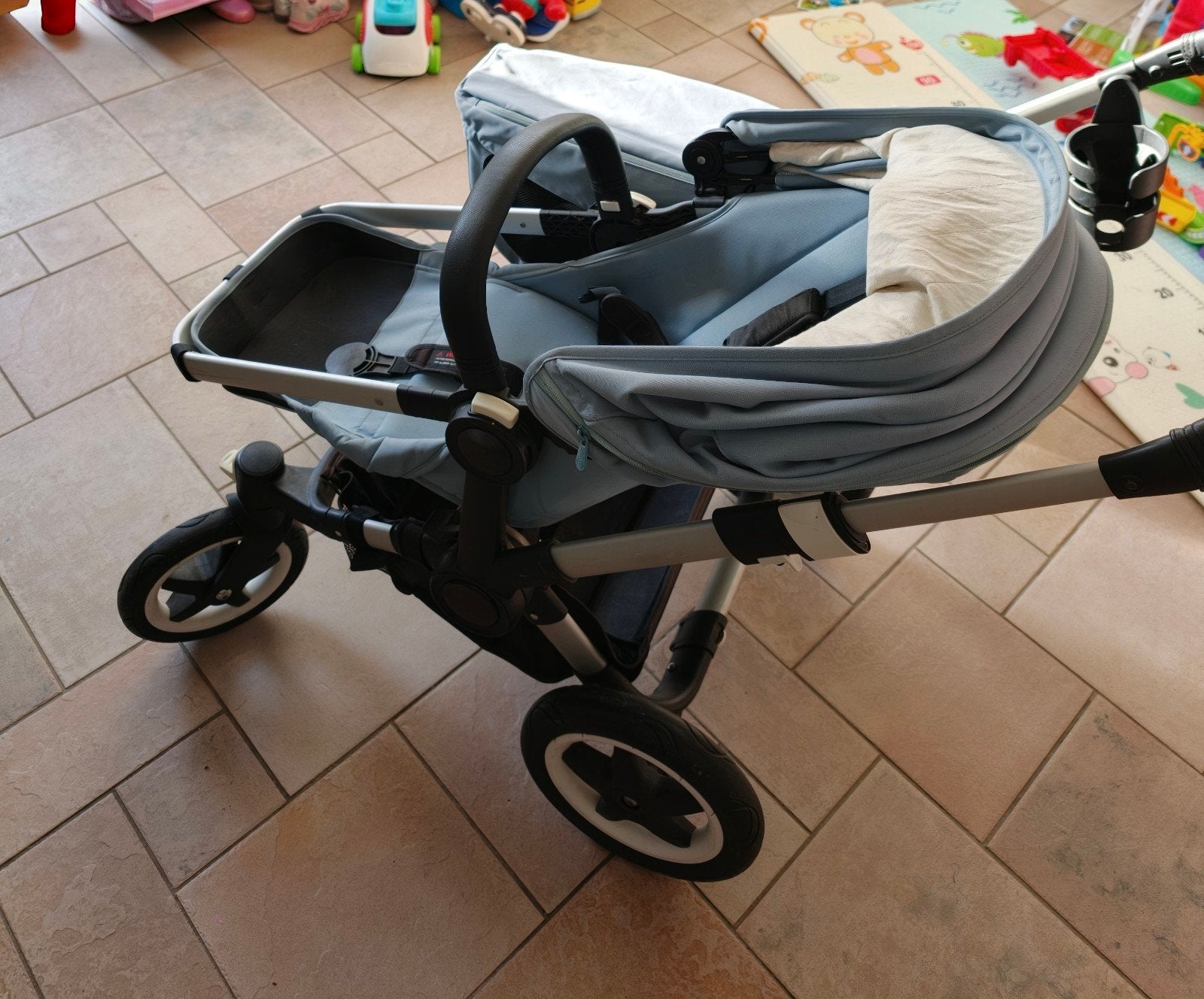 Bugaboo Donkey Duo 2 - Lichtblauw, Ophalen, Bugaboo, Met reiswieg