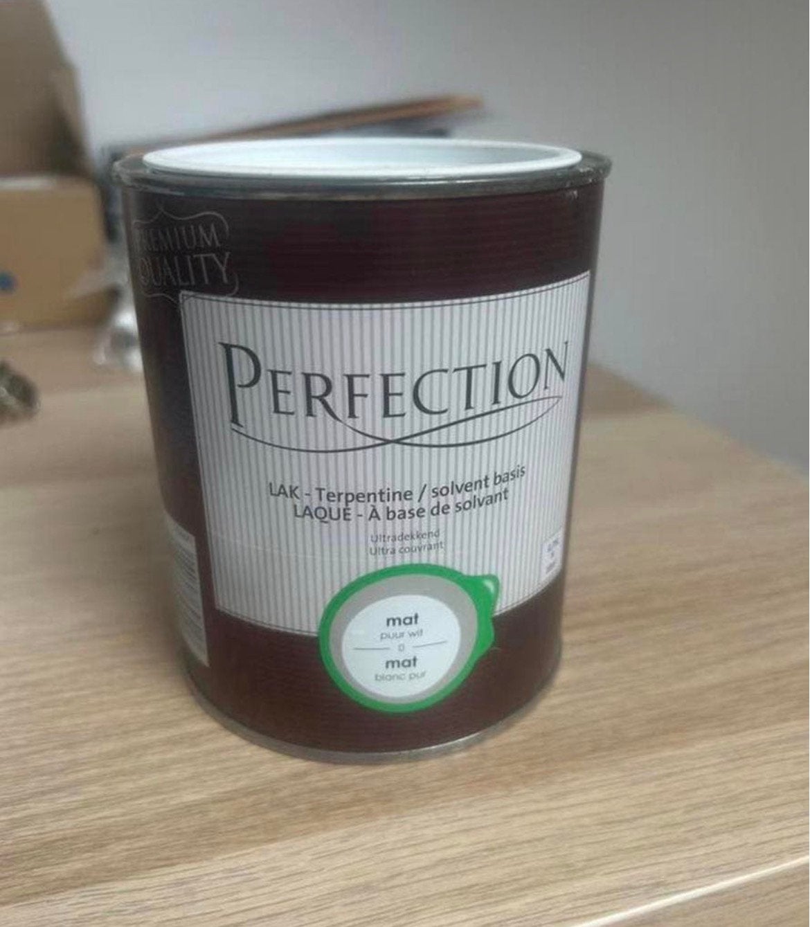 Perfection Houtlak Lak - Mat  Gobiwit 750ml, Wit, Ophalen of Verzenden, Zo goed als nieuw, Lak