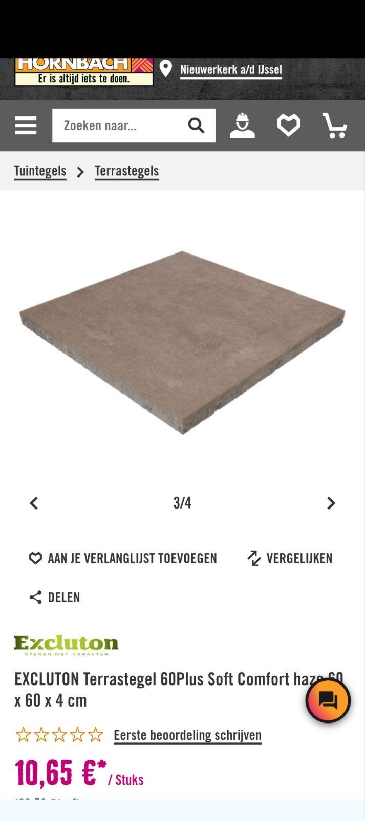 TERRAS TEGELS - gratis afhalen, 10 stuks., Ophalen, 60 cm of meer, Nieuw, Minder dan 5 m²