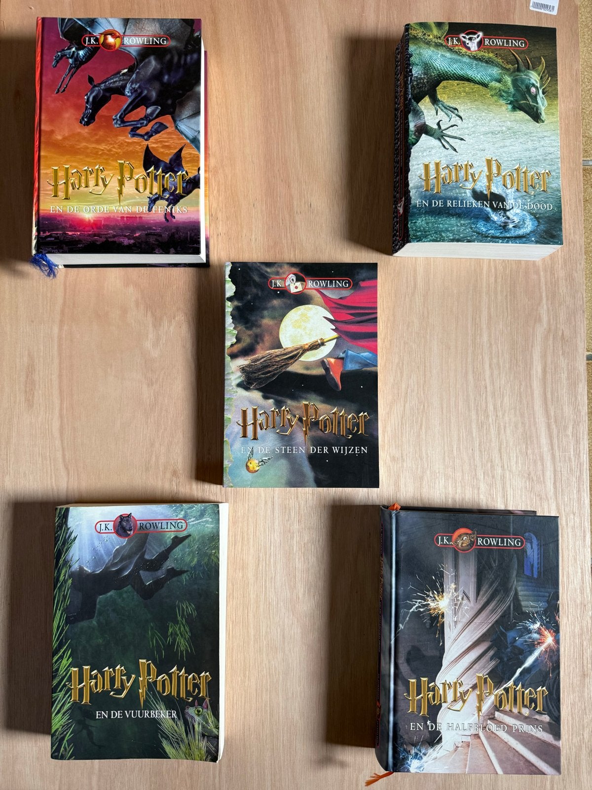 Harry Potter boeken - Deel 1, 4, 5, 6, 7, Boeken, Ophalen, Zo goed als nieuw
